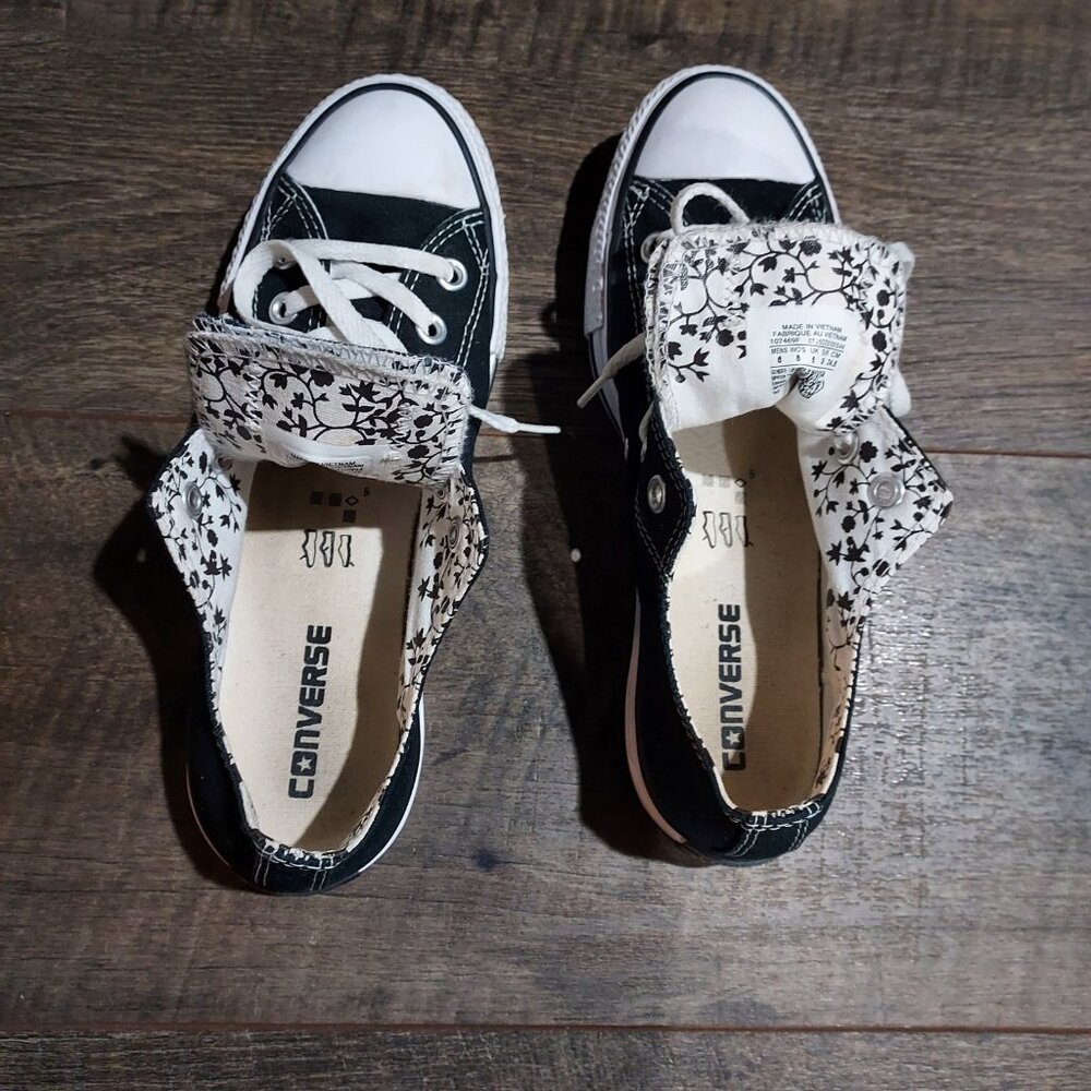 Converse All Star Black Sneqkers Unisex Women Size 8 Men Size 6 Classic Style - Picture 2 of 7